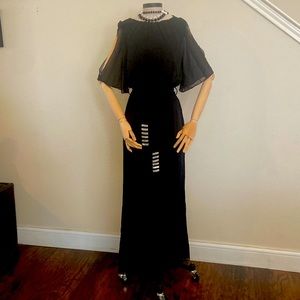 Sampeel Cold Shoulder Belted Wide Leg Jumpsuit
